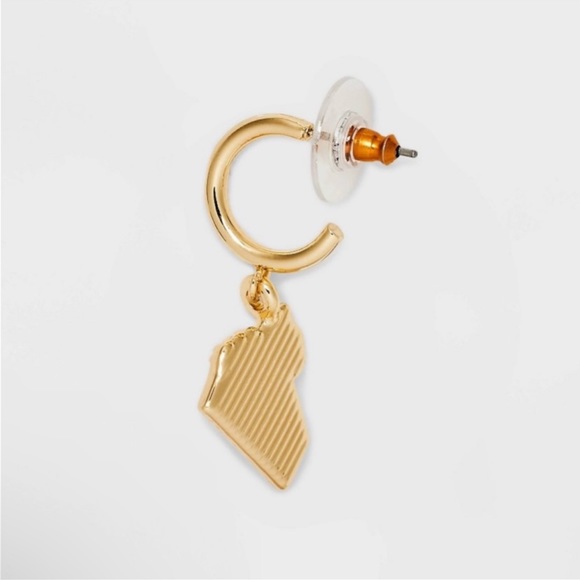 BaubleBar 3 Pair Autumn Stud Earrings Pie Candle Leaf NWT - Picture 2 of 2